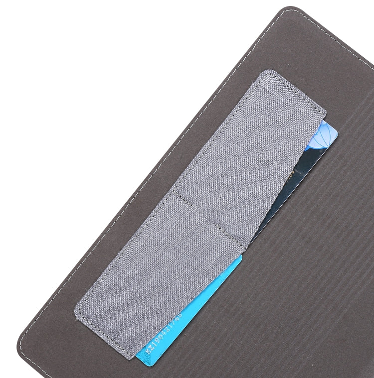 For Huawei M6 8.4 Horizontal Flip TPU + Fabric PU Leather Protective Case with Name Card Clip