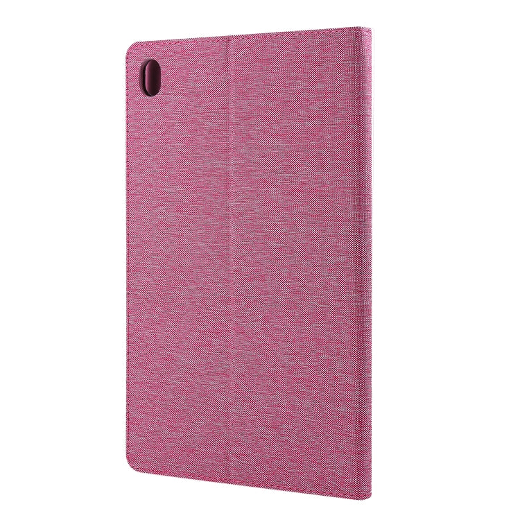 For Huawei M6 8.4 Horizontal Flip TPU + Fabric PU Leather Protective Case with Name Card Clip
