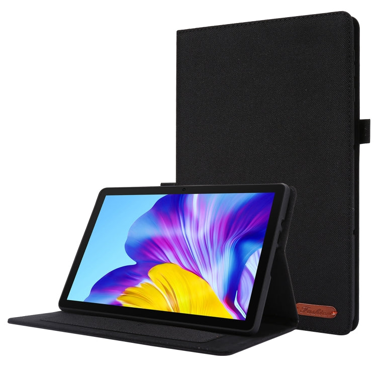 For Huawei Enjoy Tablet 2 10.1 / T10 / T10S Horizontal Flip TPU + Fabric PU Leather Protective Case with Name Card Clip