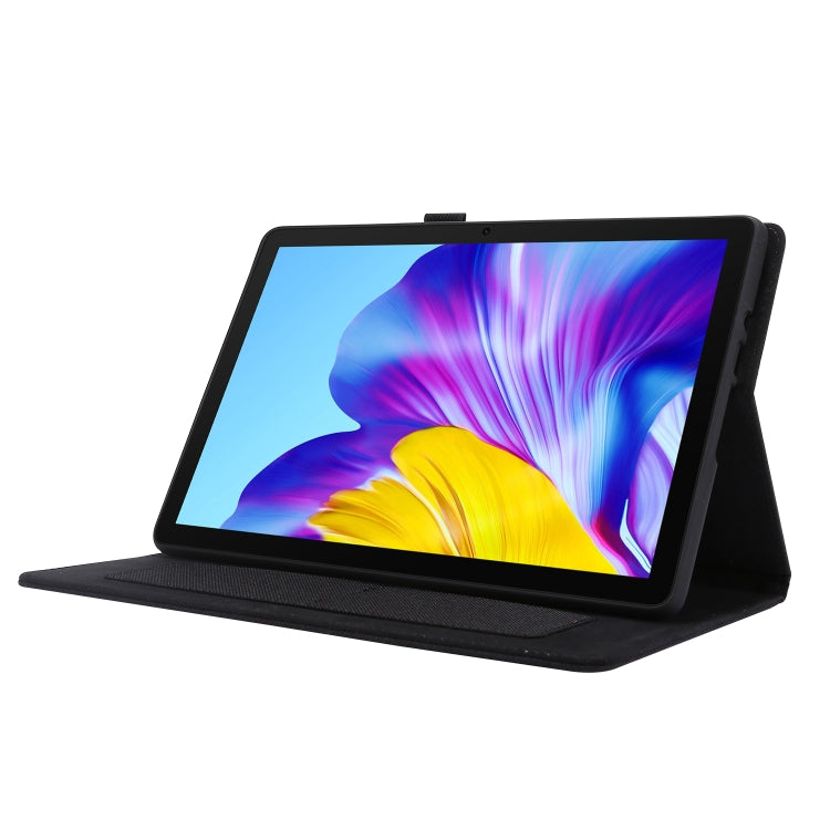 For Huawei Enjoy Tablet 2 10.1 / T10 / T10S Horizontal Flip TPU + Fabric PU Leather Protective Case with Name Card Clip