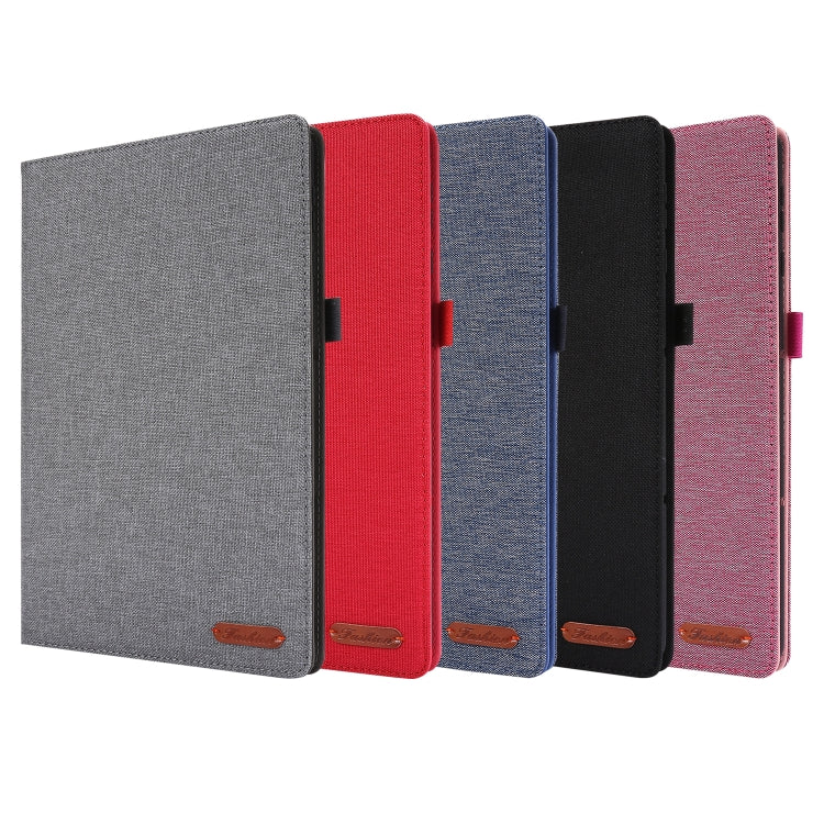 For Huawei Enjoy Tablet 2 10.1 / T10 / T10S Horizontal Flip TPU + Fabric PU Leather Protective Case with Name Card Clip