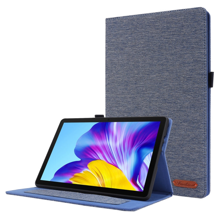 For Huawei Enjoy Tablet 2 10.1 / T10 / T10S Horizontal Flip TPU + Fabric PU Leather Protective Case with Name Card Clip