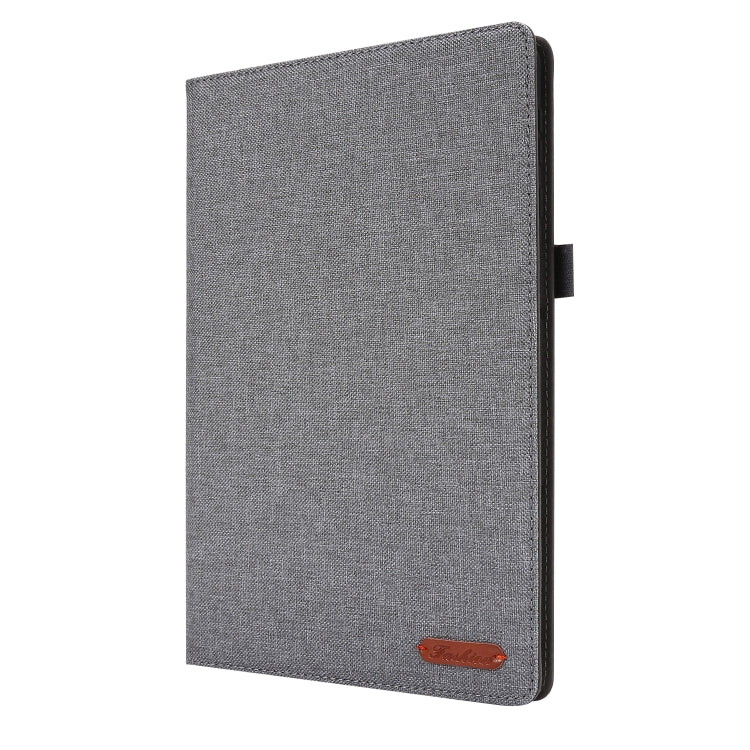 For Huawei Enjoy Tablet 2 10.1 / T10 / T10S Horizontal Flip TPU + Fabric PU Leather Protective Case with Name Card Clip