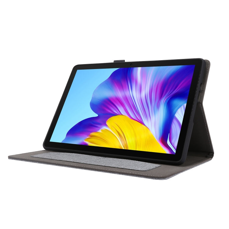 For Huawei Enjoy Tablet 2 10.1 / T10 / T10S Horizontal Flip TPU + Fabric PU Leather Protective Case with Name Card Clip