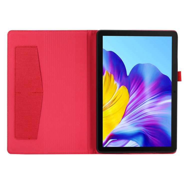 For Huawei Enjoy Tablet 2 10.1 / T10 / T10S Horizontal Flip TPU + Fabric PU Leather Protective Case with Name Card Clip