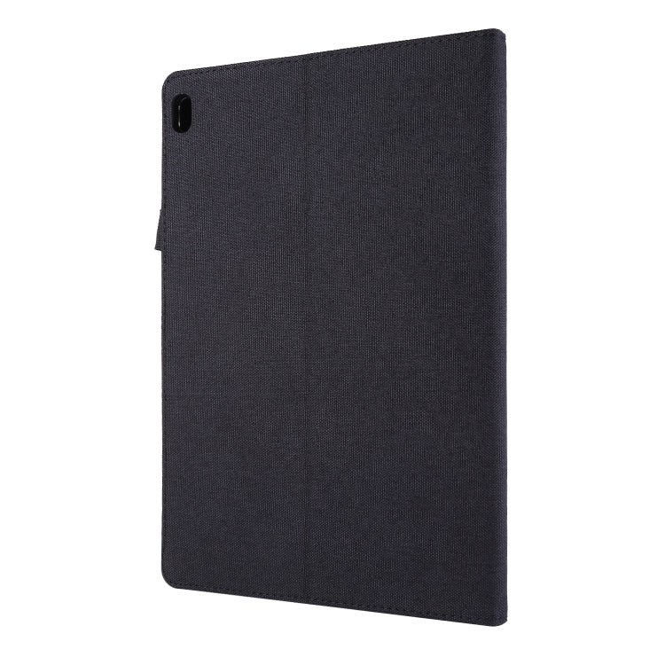 For Lenovo Tab E10 Horizontal Flip TPU + Fabric PU Leather Protective Case with Name Card Clip