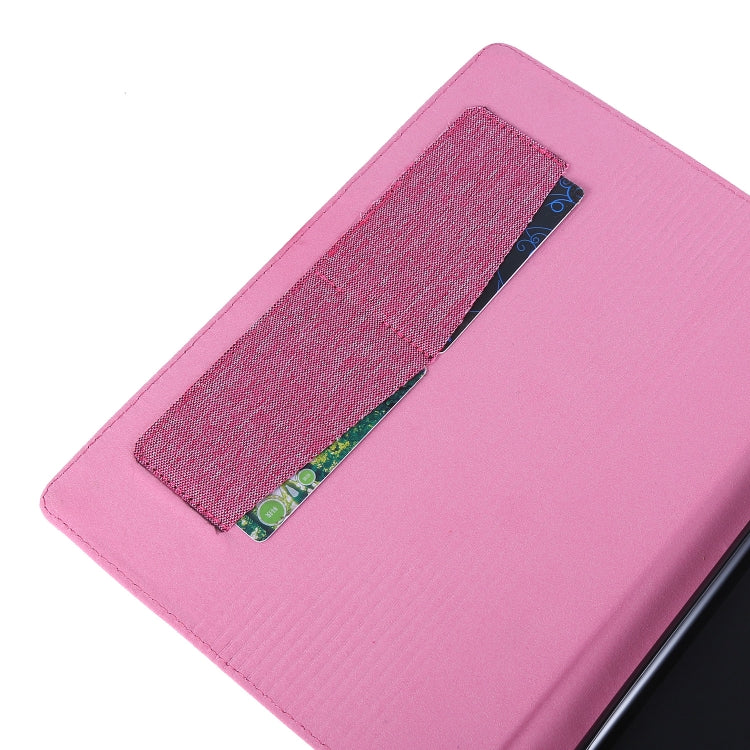 For Lenovo Tab E10 Horizontal Flip TPU + Fabric PU Leather Protective Case with Name Card Clip