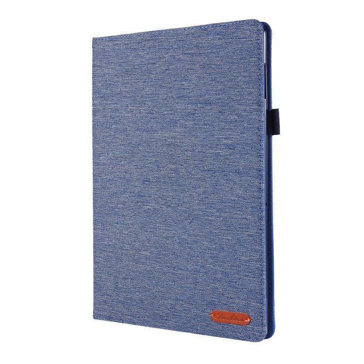 For Lenovo Tab E10 Horizontal Flip TPU + Fabric PU Leather Protective Case with Name Card Clip