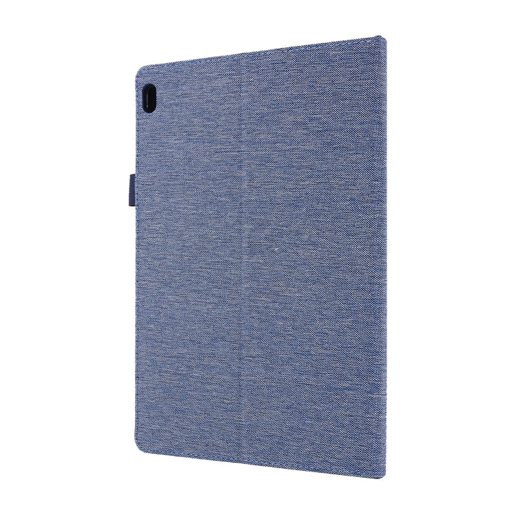 For Lenovo Tab E10 Horizontal Flip TPU + Fabric PU Leather Protective Case with Name Card Clip