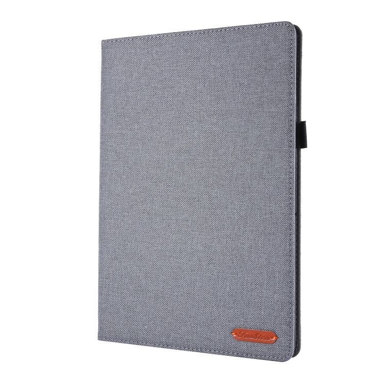 For Lenovo Tab E10 Horizontal Flip TPU + Fabric PU Leather Protective Case with Name Card Clip