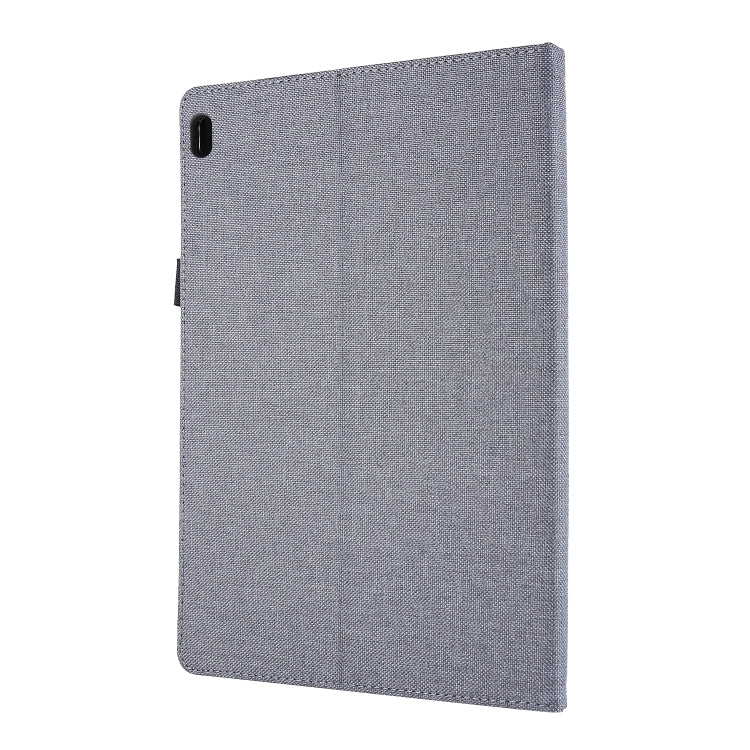 For Lenovo Tab E10 Horizontal Flip TPU + Fabric PU Leather Protective Case with Name Card Clip