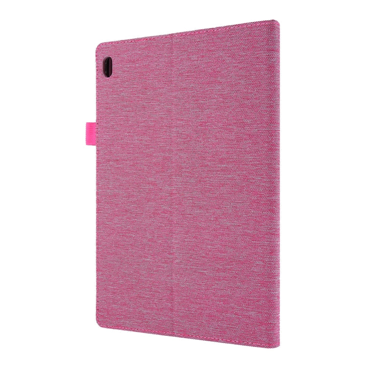 For Lenovo Tab E10 Horizontal Flip TPU + Fabric PU Leather Protective Case with Name Card Clip