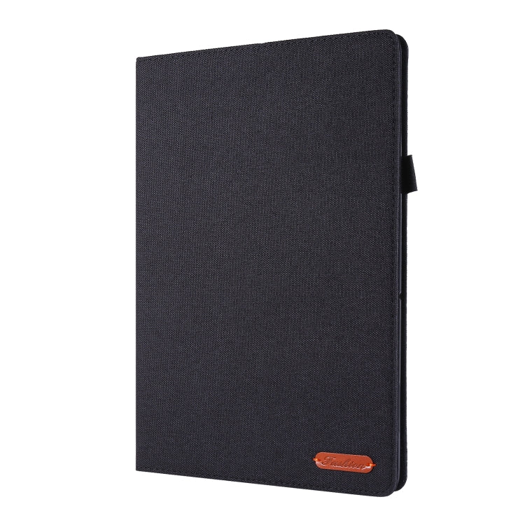 For Lenovo Tab M10 Horizontal Flip TPU + Fabric PU Leather Protective Case with Name Card Clip
