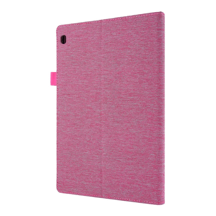 For Lenovo Tab M10 Horizontal Flip TPU + Fabric PU Leather Protective Case with Name Card Clip