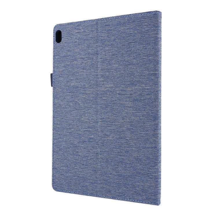 For Lenovo Tab P10 Horizontal Flip TPU + Fabric PU Leather Protective Case with Name Card Clip