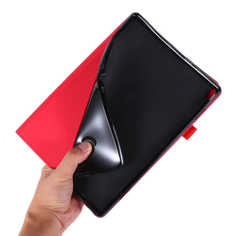 For Lenovo Tab P10 Horizontal Flip TPU + Fabric PU Leather Protective Case with Name Card Clip
