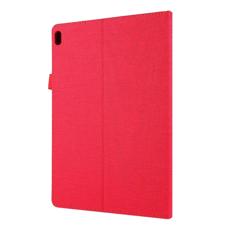 For Lenovo Tab P10 Horizontal Flip TPU + Fabric PU Leather Protective Case with Name Card Clip