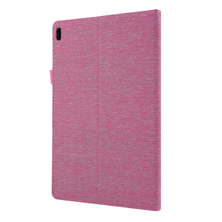 For Lenovo Tab P10 Horizontal Flip TPU + Fabric PU Leather Protective Case with Name Card Clip