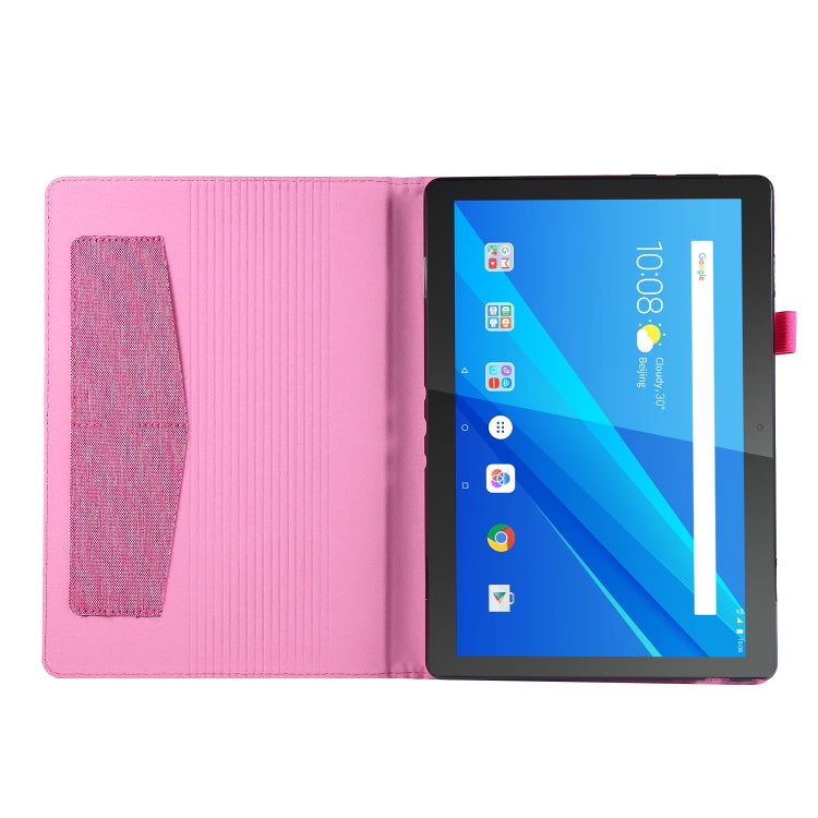 For Lenovo Tab P10 Horizontal Flip TPU + Fabric PU Leather Protective Case with Name Card Clip