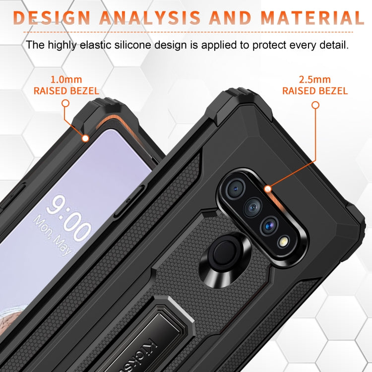 For LG Stylo 6 Knight Jazz PC+TPU Shockproof Protective Case with Foldable Holder