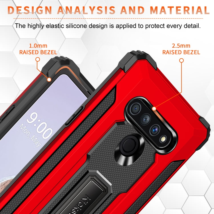 For LG Stylo 6 Knight Jazz PC+TPU Shockproof Protective Case with Foldable Holder