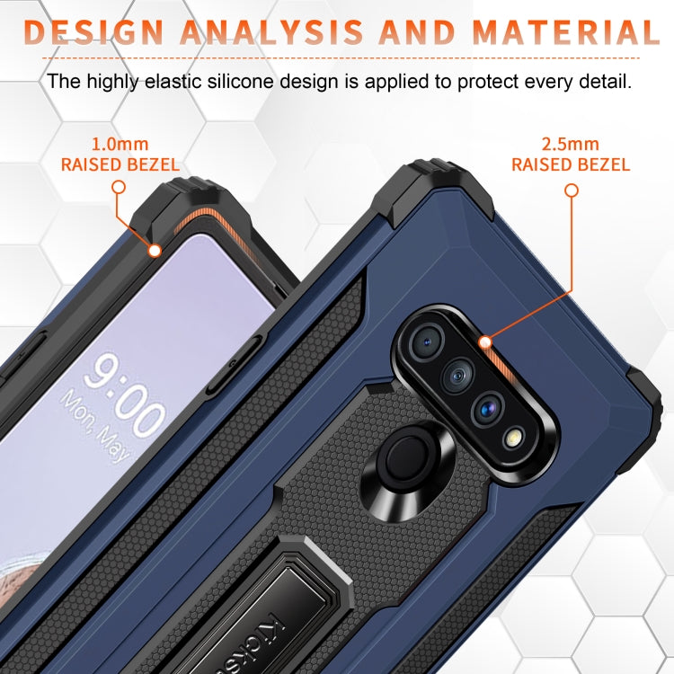 For LG Stylo 6 Knight Jazz PC+TPU Shockproof Protective Case with Foldable Holder