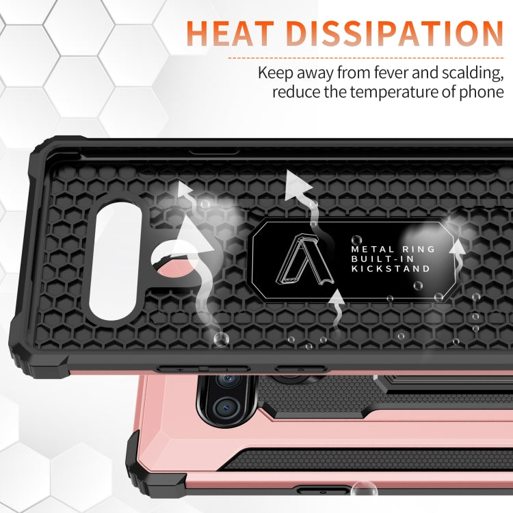 For LG Stylo 6 Knight Jazz PC+TPU Shockproof Protective Case with Foldable Holder
