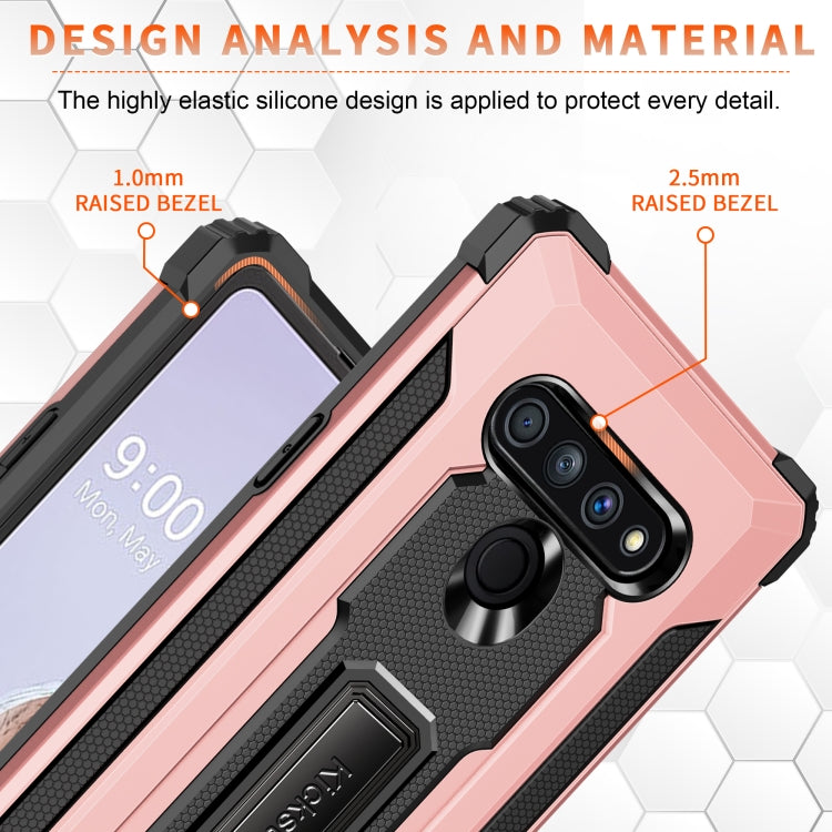 For LG Stylo 6 Knight Jazz PC+TPU Shockproof Protective Case with Foldable Holder