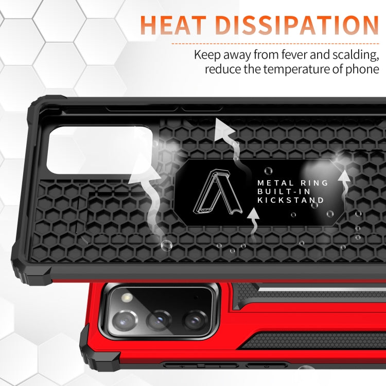 For Samsung Galaxy Note20 Knight Jazz PC+TPU Shockproof Protective Case with Foldable Holder