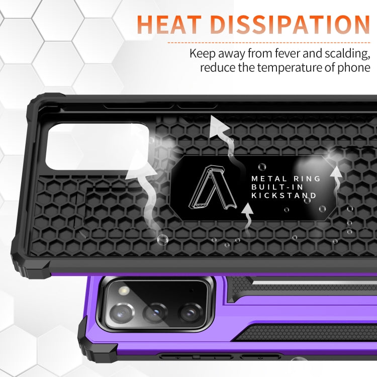 For Samsung Galaxy Note20 Knight Jazz PC+TPU Shockproof Protective Case with Foldable Holder