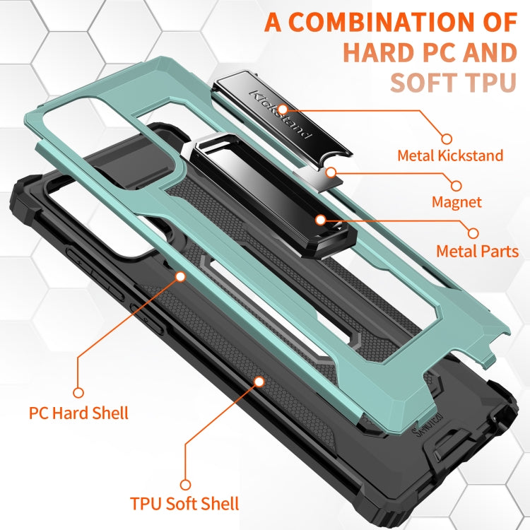 For Samsung Galaxy Note20 Ultra Knight Jazz PC+TPU Shockproof Protective Case with Foldable Holder
