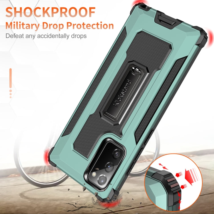For Samsung Galaxy Note20 Ultra Knight Jazz PC+TPU Shockproof Protective Case with Foldable Holder