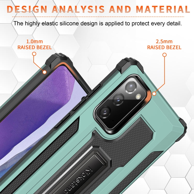 For Samsung Galaxy Note20 Ultra Knight Jazz PC+TPU Shockproof Protective Case with Foldable Holder