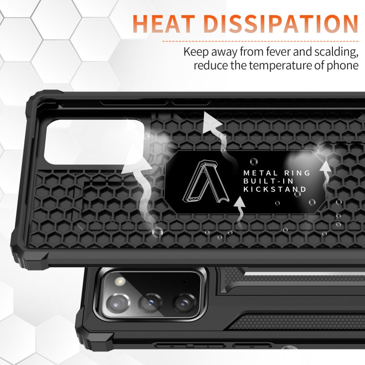 For Samsung Galaxy Note20 Ultra Knight Jazz PC+TPU Shockproof Protective Case with Foldable Holder