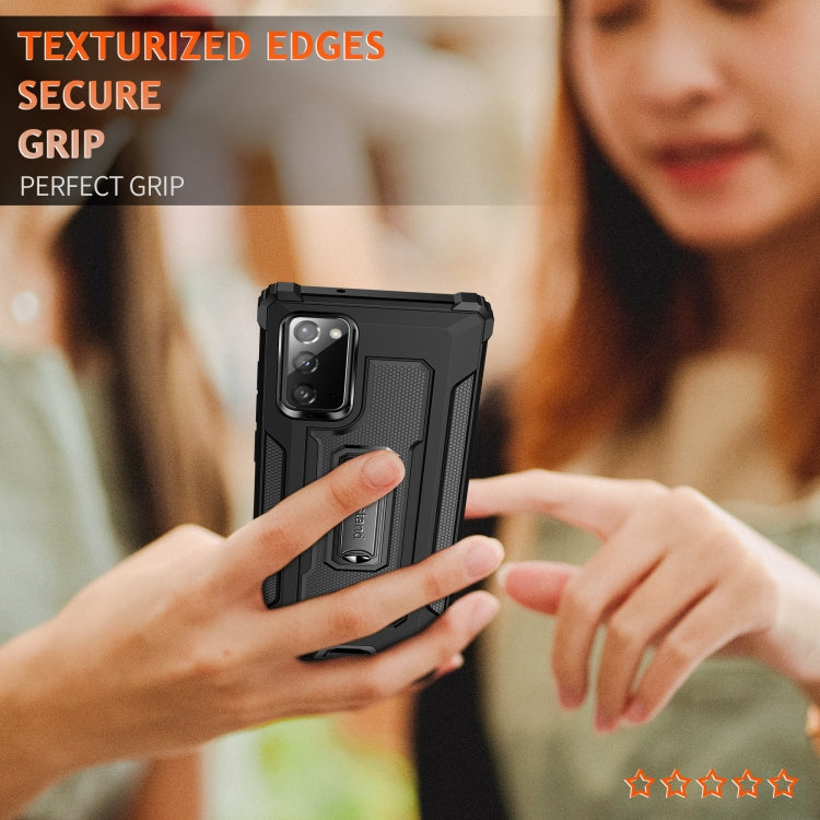 For Samsung Galaxy Note20 Ultra Knight Jazz PC+TPU Shockproof Protective Case with Foldable Holder