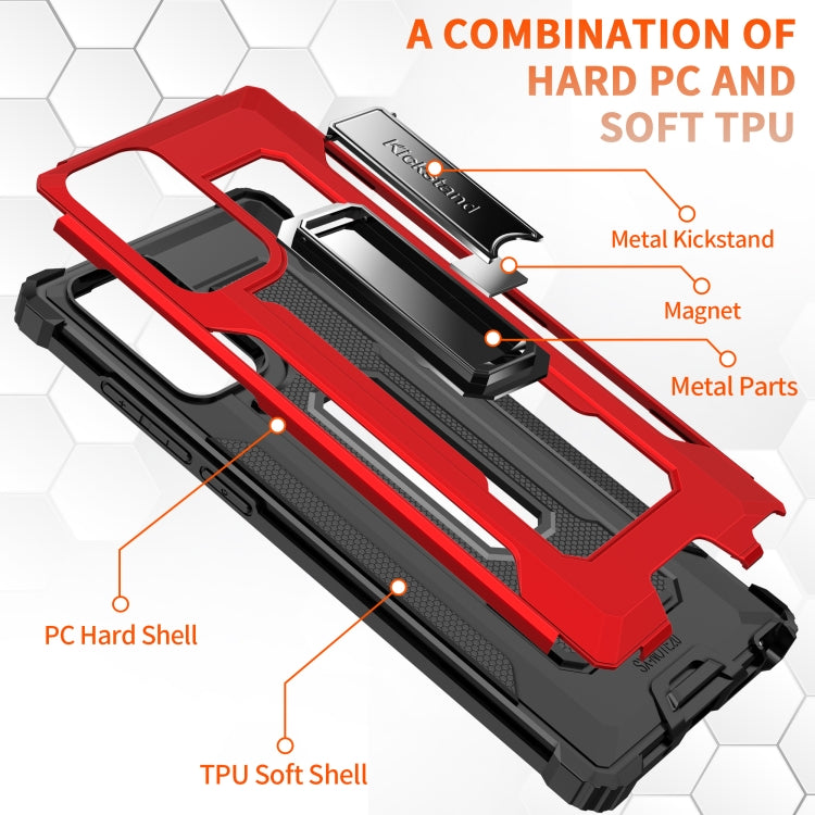 For Samsung Galaxy Note20 Ultra Knight Jazz PC+TPU Shockproof Protective Case with Foldable Holder