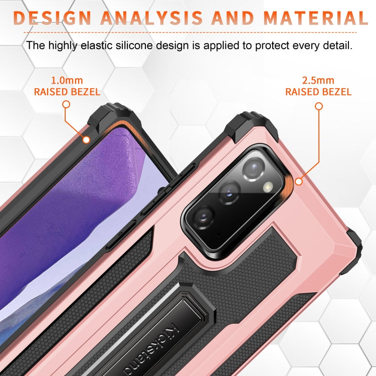 For Samsung Galaxy Note20 Ultra Knight Jazz PC+TPU Shockproof Protective Case with Foldable Holder