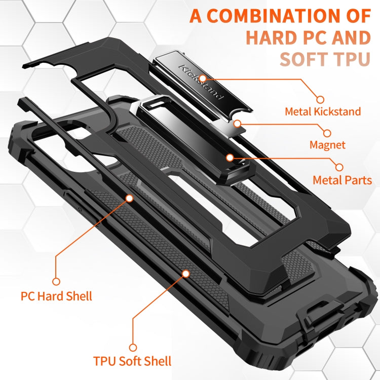 For Samsung Galaxy S21 5G Knight Jazz PC+TPU Shockproof Protective Case with Foldable Holder