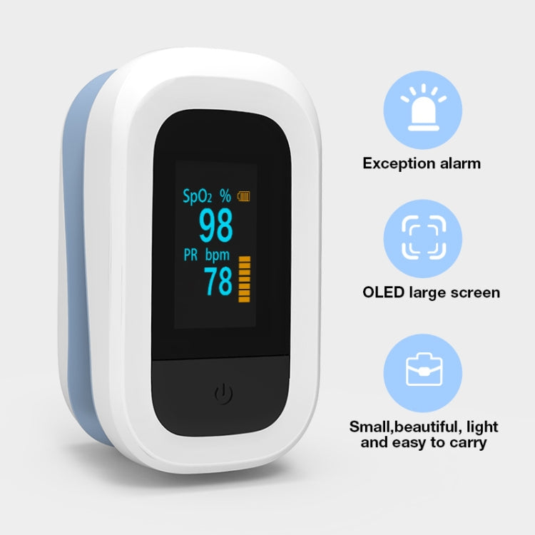 YK-82C 0.96 inch Finger Clip Oximeter Pulse Monitoring Home Pulse & Heart Rate Instrument with OLED Display