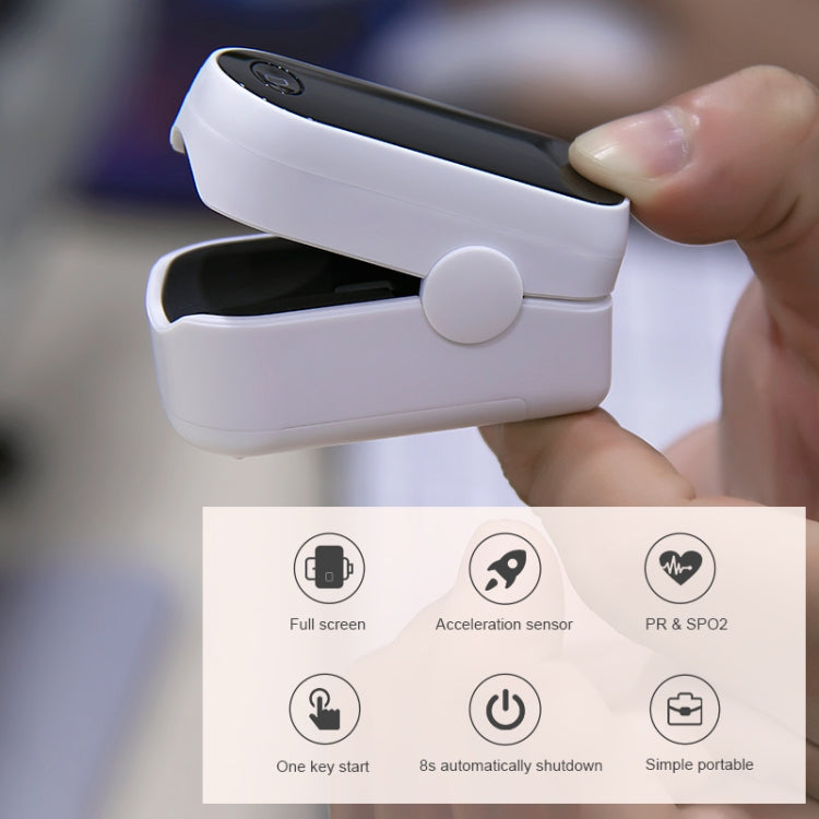 BOXYM C1 0.96 inch Finger Clip Oximeter Pulse Monitoring Home Pulse & Heart Rate Instrument with OLED Display