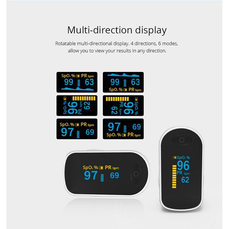 BOXYM C1 0.96 inch Finger Clip Oximeter Pulse Monitoring Home Pulse & Heart Rate Instrument with OLED Display