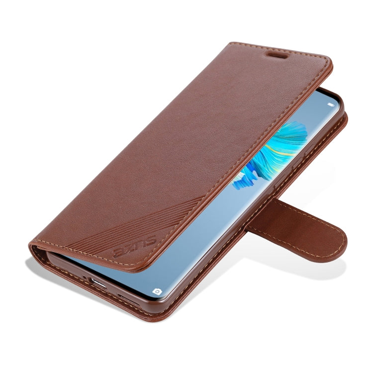 For Huawei Mate 40 Pro AZNS Sheepskin Texture Horizontal Flip Leather Case with Holder & Card Slots & Wallet