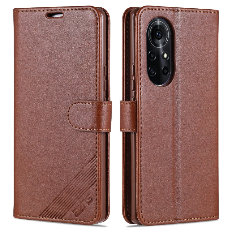 For Huawei nova 8 5G AZNS Sheepskin Texture Horizontal Flip Leather Case with Holder & Card Slots & Wallet