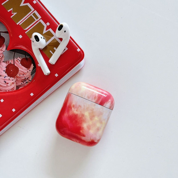 TPU Watercolor Texture Water Sticker Earphone Protective Case For AirPods 1 / 2