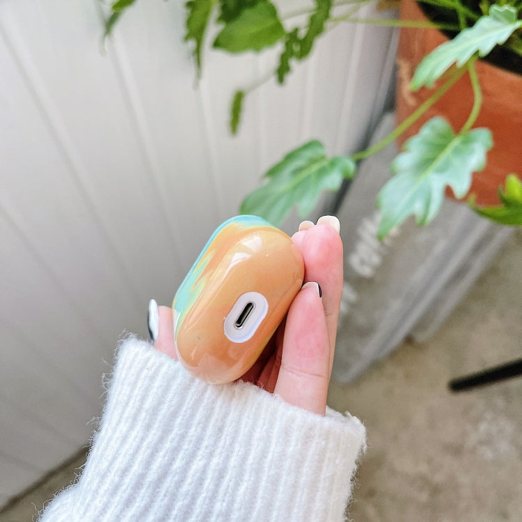 TPU Watercolor Texture Water Sticker Earphone Protective Case For AirPods 1 / 2