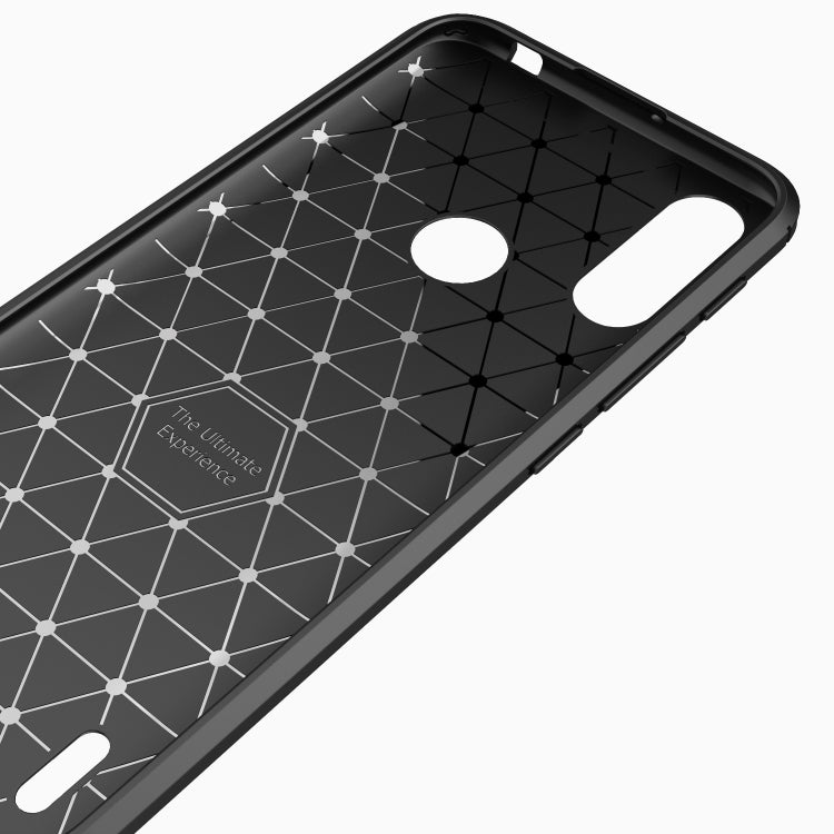 For Motorola Moto E7 Power Brushed Texture Carbon Fiber TPU Case