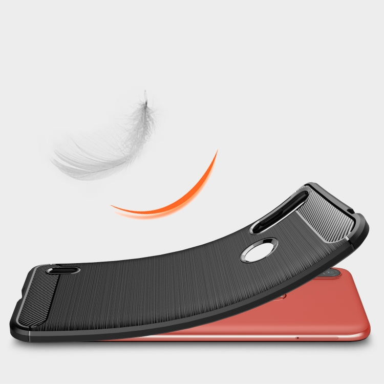 For Motorola Moto E7 Power Brushed Texture Carbon Fiber TPU Case