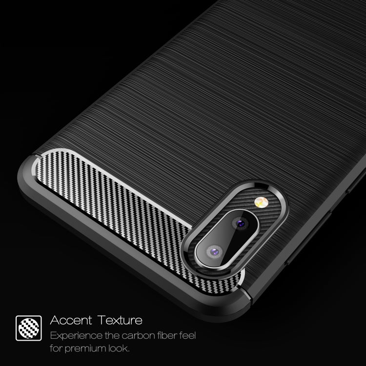 For Samsung Galaxy A02 Brushed Texture Carbon Fiber TPU Case