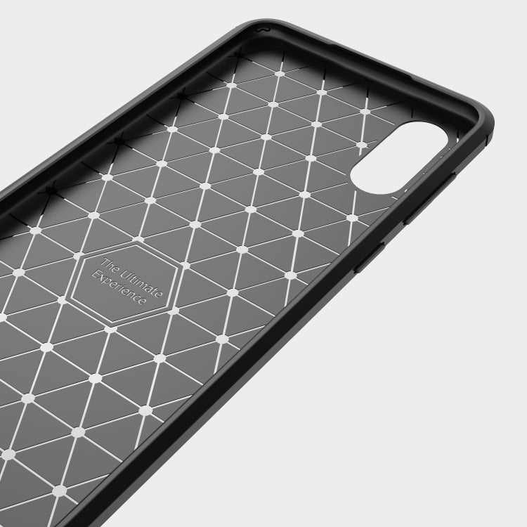 For Samsung Galaxy A02 Brushed Texture Carbon Fiber TPU Case