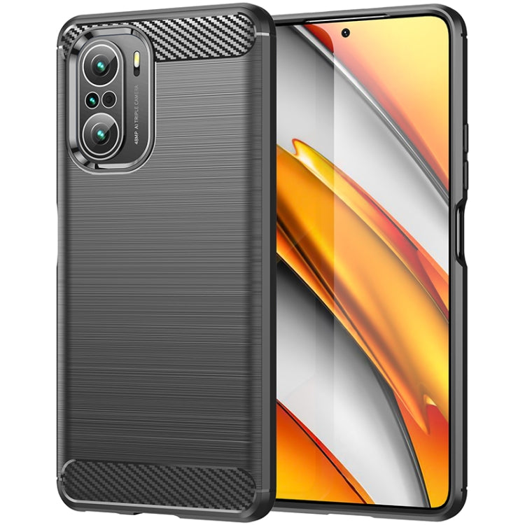 For Xiaomi Redmi K40 / K40 Pro Brushed Texture Carbon Fiber TPU Case